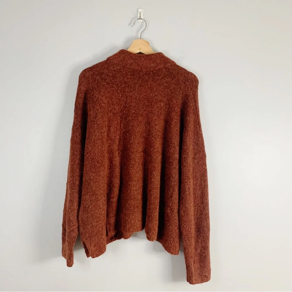 Madewell Carrabelle Polo Cardigan Sweater Knit Button Merino Wool Alpaca XXL 2X - Picture 2 of 10